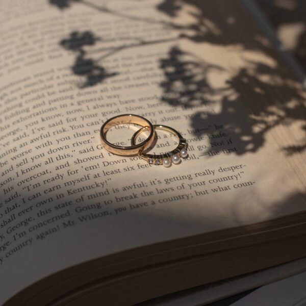 Moonstone Brass Spiral Ring